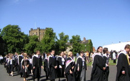 Students graduate at Durham University, 2005