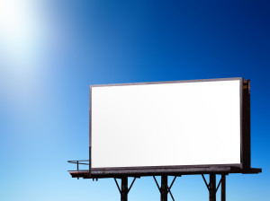 Empty advertsing billboard