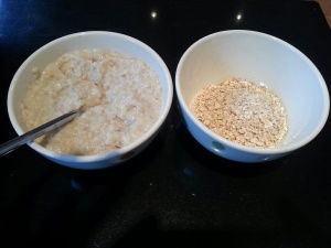 Oats - cooked and uncooked